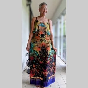 Emma & Michele Boho Overlay Maxi Dress